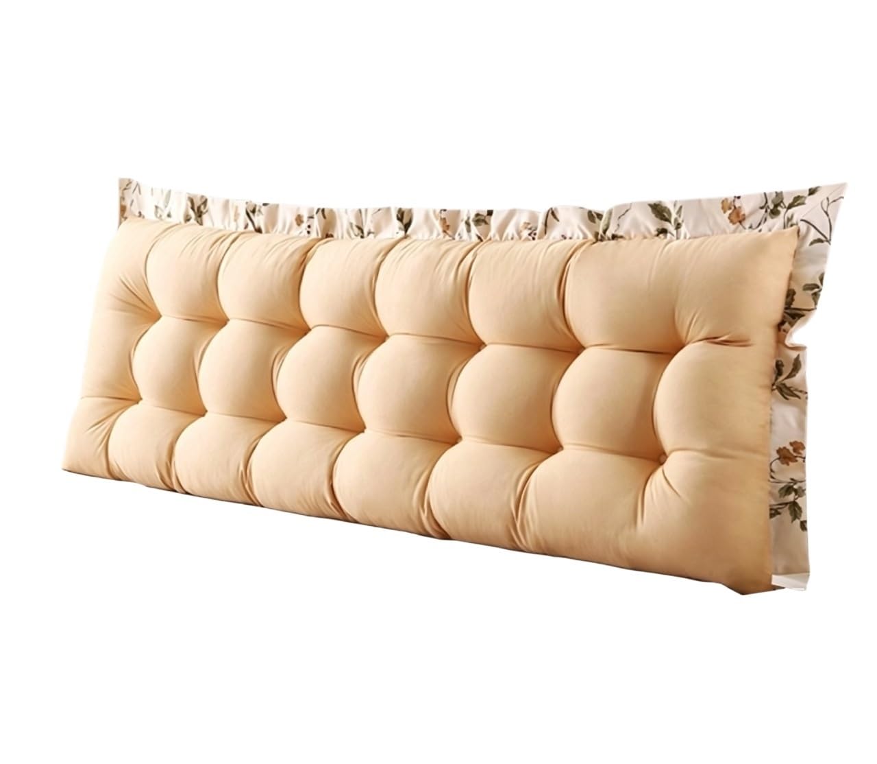 LPATEBCVU Ruffle Bed Backrest 1pc Headboard Cushion Ruffled Edge Backrest Pillow Lumbar Support Pads For Bed Sofa Dormitory Rental Home Bedroom Decor Cojines(Color3,180x45x15cm)