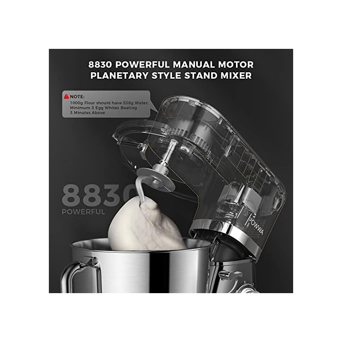 Buy Stand Mixer, POWWA 7.5 Quart Electric Mixer, 6+1 Speed 660W Tilt