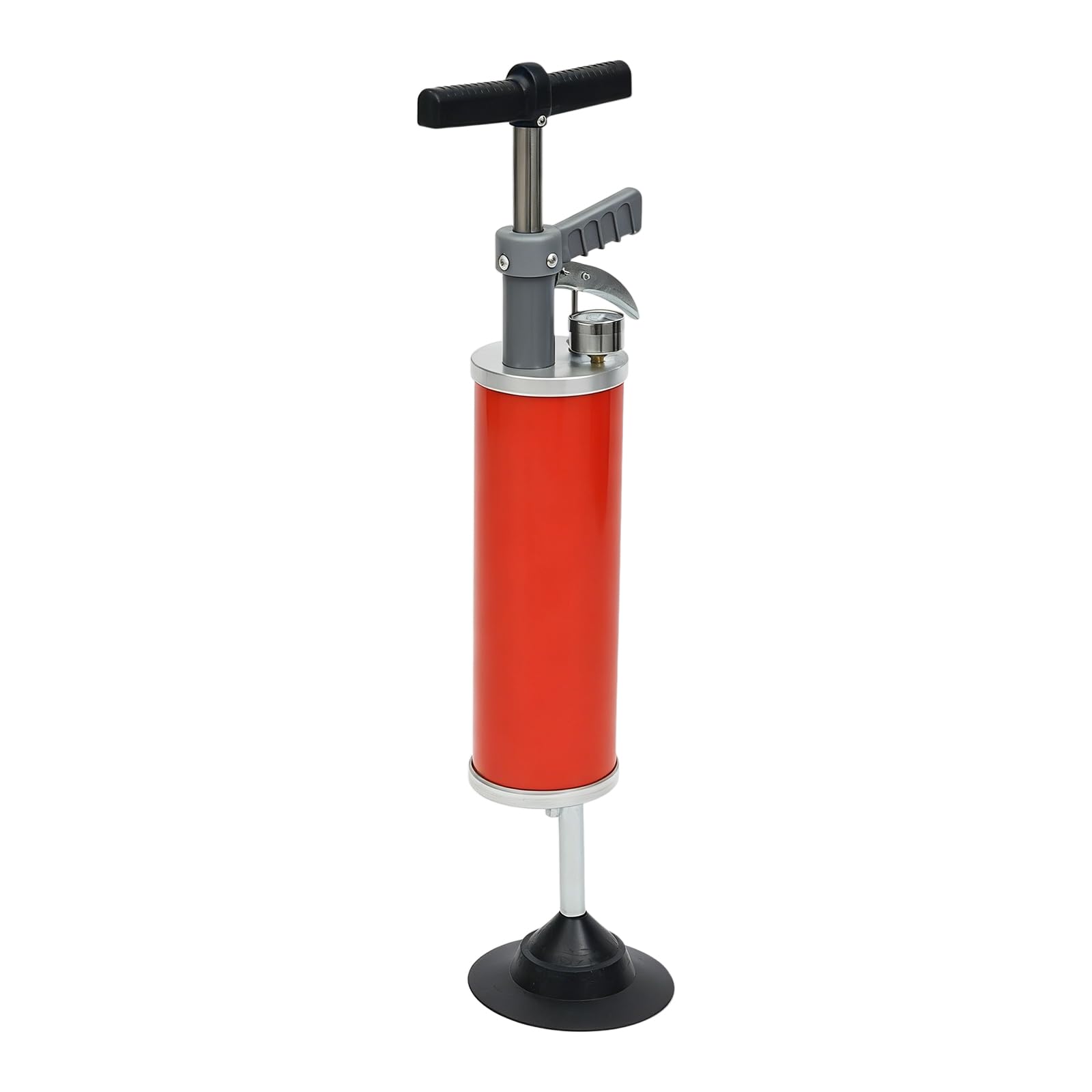 Limpiador de tuberías neumático con aire comprimido, desatascador manual de alta presión 0,7 MPa con 2 boquillas, apisonador de presión de aire para inodoro y lavabo