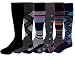 6 Pairs Pack Mild (8-15 mm Hg) Sports, Travelers, Anti-Fatigue, Graduated Compression Knee High Socks 10-13 (Assorted)