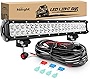 Nilight - ZH006 LED Light Bar 20 Inch 126W Spot Flood Combo Led Off Road Lights with 16AWG Wiring Harness Kit-2 Lead, 2 Years Warranty
