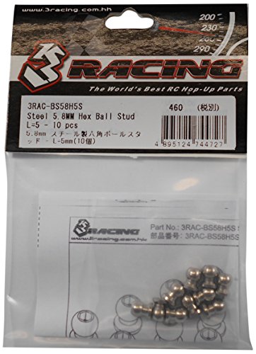 Lot de clous hexagonaux en acier 5,8 mm 3racing pour voitures radiocommandées