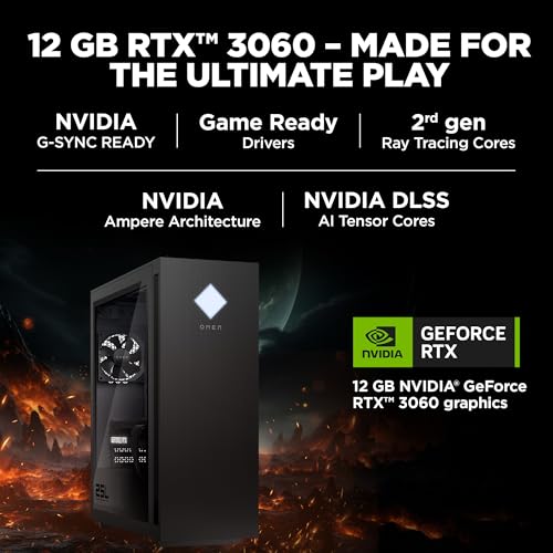 HP Omen 25L Gaming Desktop 13th Gen Windows 11 Home, Intel Core i7-13700F, NVIDIA Geforce RTX 3060 (12 GB Gddr6 Dedicated), 16GB DDR5, 512GB SSD,... - Image 3