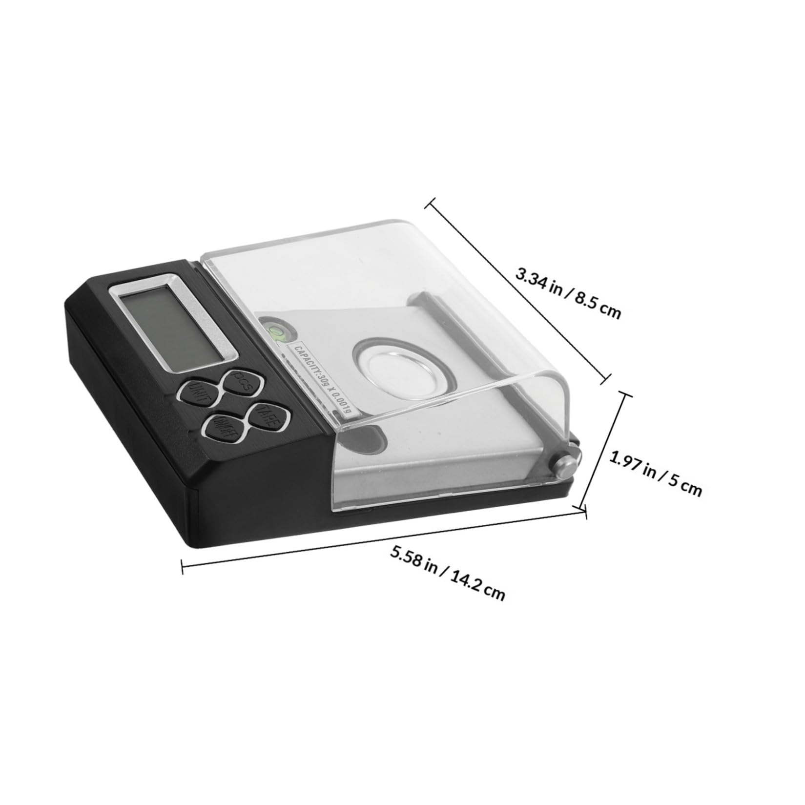 VOSAREA Bilancia Milligrammo Digitale ad Alta Precisione Piatto in Acciaio Inossidabile e Plastico per Uso in Laboratorio e Applicazioni Alimentari Elevata Sensibilità