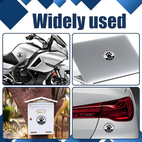 Image of Dogs Badge Rated Car Emblem, 4 x 4 3D Metal Car Badge Decals Stickers Round Emblem Decals, Universal Exterior Decorations Accessories Emblems Badge for Jeep Wrangler Vehicles Truck SUV RV