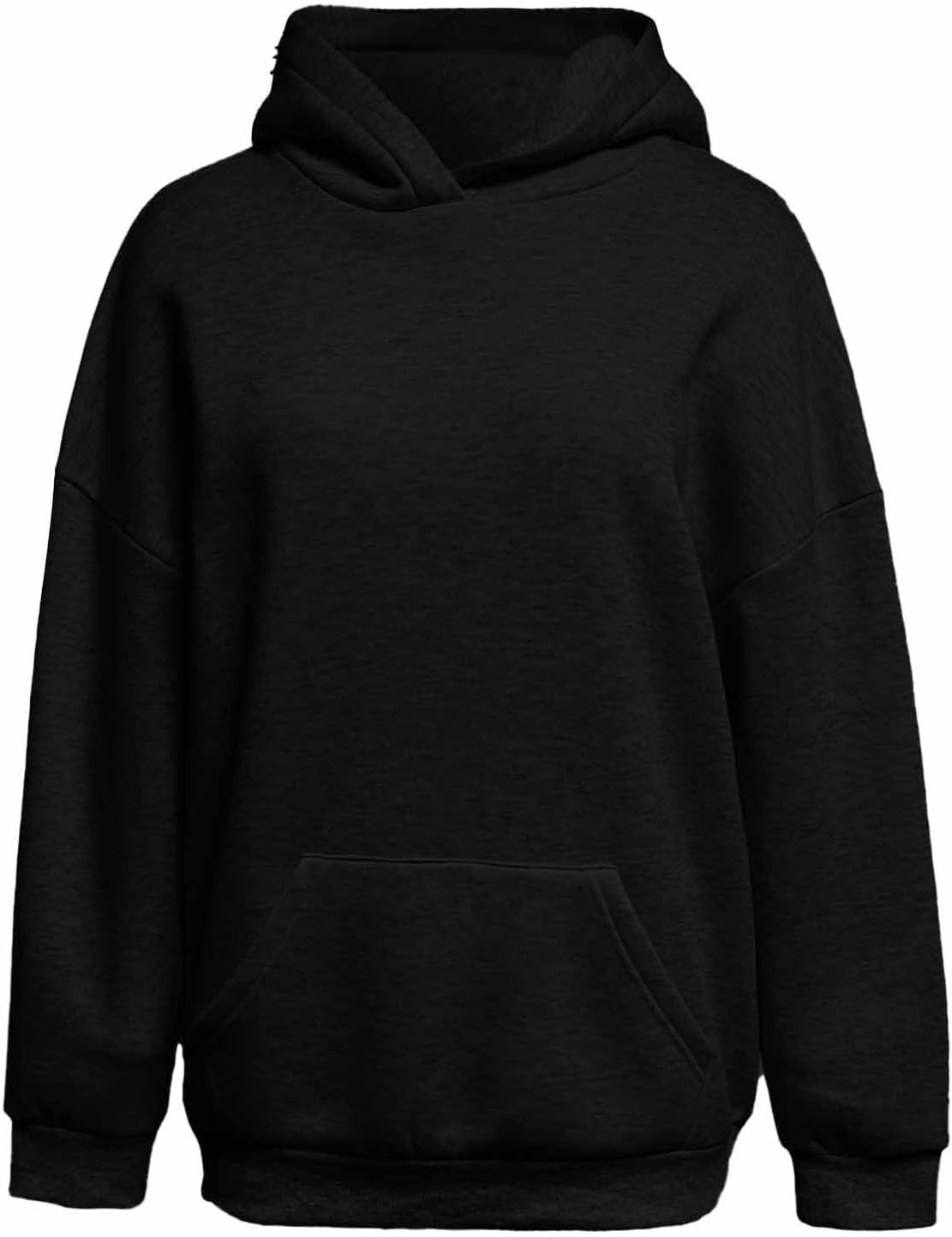 Cute Hoodies For Teen Girls - Black And Silver Rhinestone Angel Hooded Sweatshirts Women Oversized Hoodie