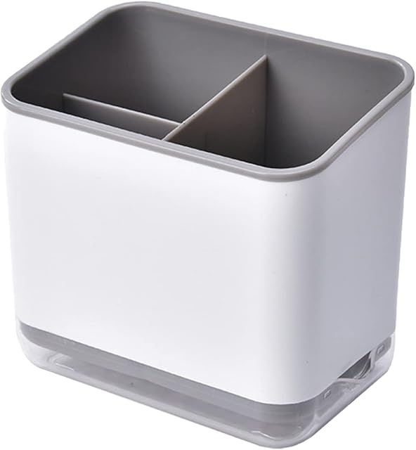 Multifunctional Cutlery Utensil Holder Cutlery Drainer Caddy 3 Compartments Cutlery Box for Forks Knives and Spoons
