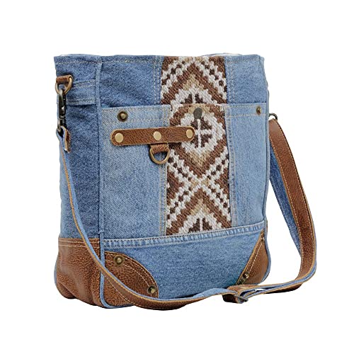 Myra Bag Western Leather Shoulder Bag for Women - Upcycled Canvas Crossbody Bag Sofia Azara2