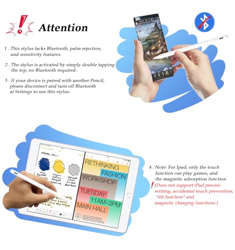 Aimery Active Stylus Pen for Touchscreen Android iPhone Tablet Phone,Touch Screen Pen for iPhone/iPad/Pencil/Samsung/iOS/Lenovo/Huawei/Vivo - White