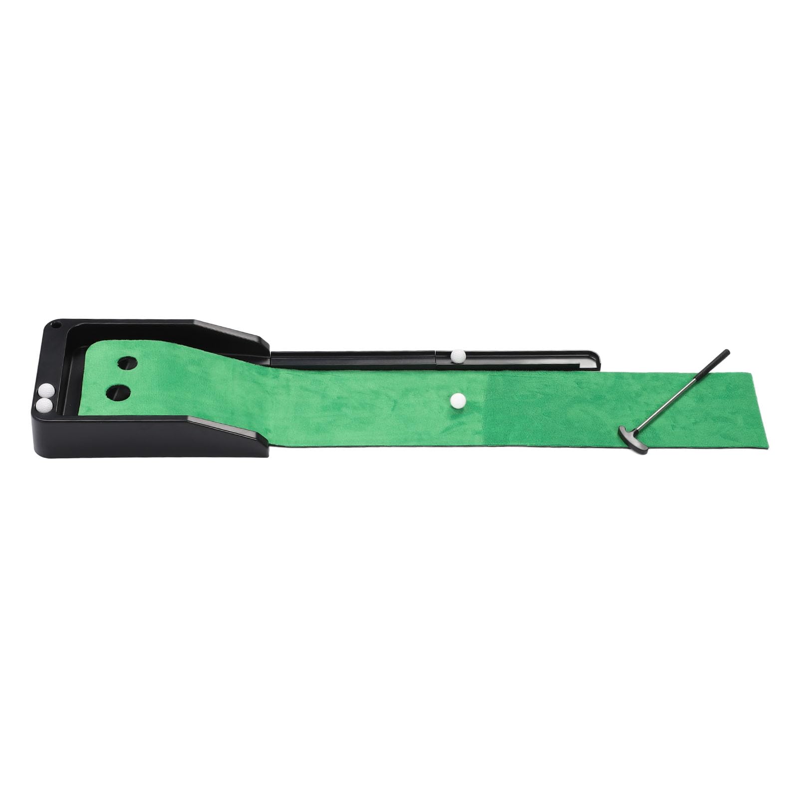 Ball Club Putting Practice Set, Plastic, Desktop Ball Club Putter Trainer Automatic Return Set