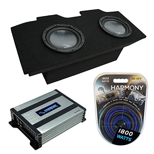 Harmony Audio R124 12" Subwoofer Bundle HA-A400.1 Amp, ASC Sub Box Compatible with 1993-2002 Pontiac Firebird Coupe