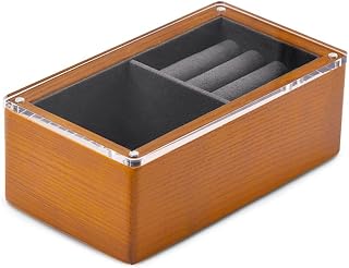 Solid Wood Watch Display Stand Magnet Spring Pendant Storage Box Jewelry organizer Storagecase
