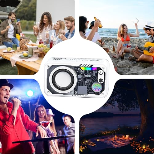 Enceinte de son surround 3D portable avec lumière LED colorée intégrée