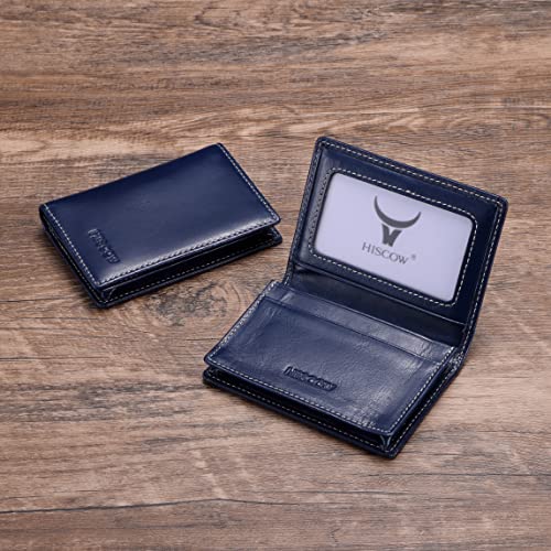 Image of HISCOW Business Card Holder with Large Compartment - Full Grain Leather
