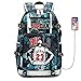 Lorh's store Stella del Giocatore di Basket J-ordan Multifunzione per Laptop Zaino da Viaggio per Studenti Zainetto Fan Bookbag per Uomo Donna (Azzurro - Motivo 3)