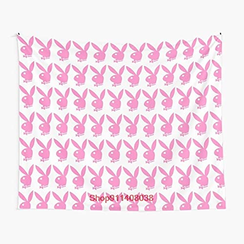 Chrty Tapisserie, rosa Playboy-Kaninchenmuster Wohnzimmer Schlafzimmer Dekoration Tapisserie (rosa Kaninchen 150 * 100cm) Cover