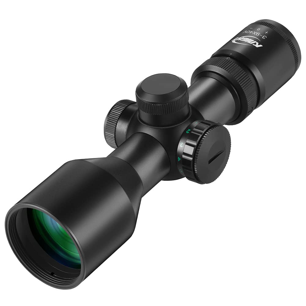 Paike 3-9x40 portée de Fusil compacte Optique de Fusil Tactique Rouge Vert réticule Mil-Dot illuminé pour la Chasse