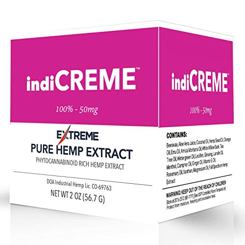 indiCREME Extreme Formula Topical Cream  All-Natural Ingredients - 2 Ounce Jar