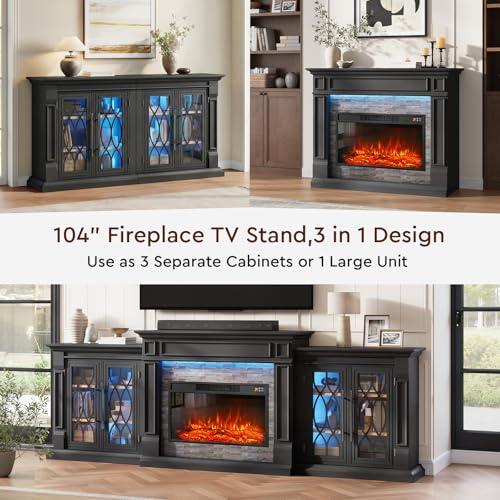 Electric Fireplace TV Stand Modern