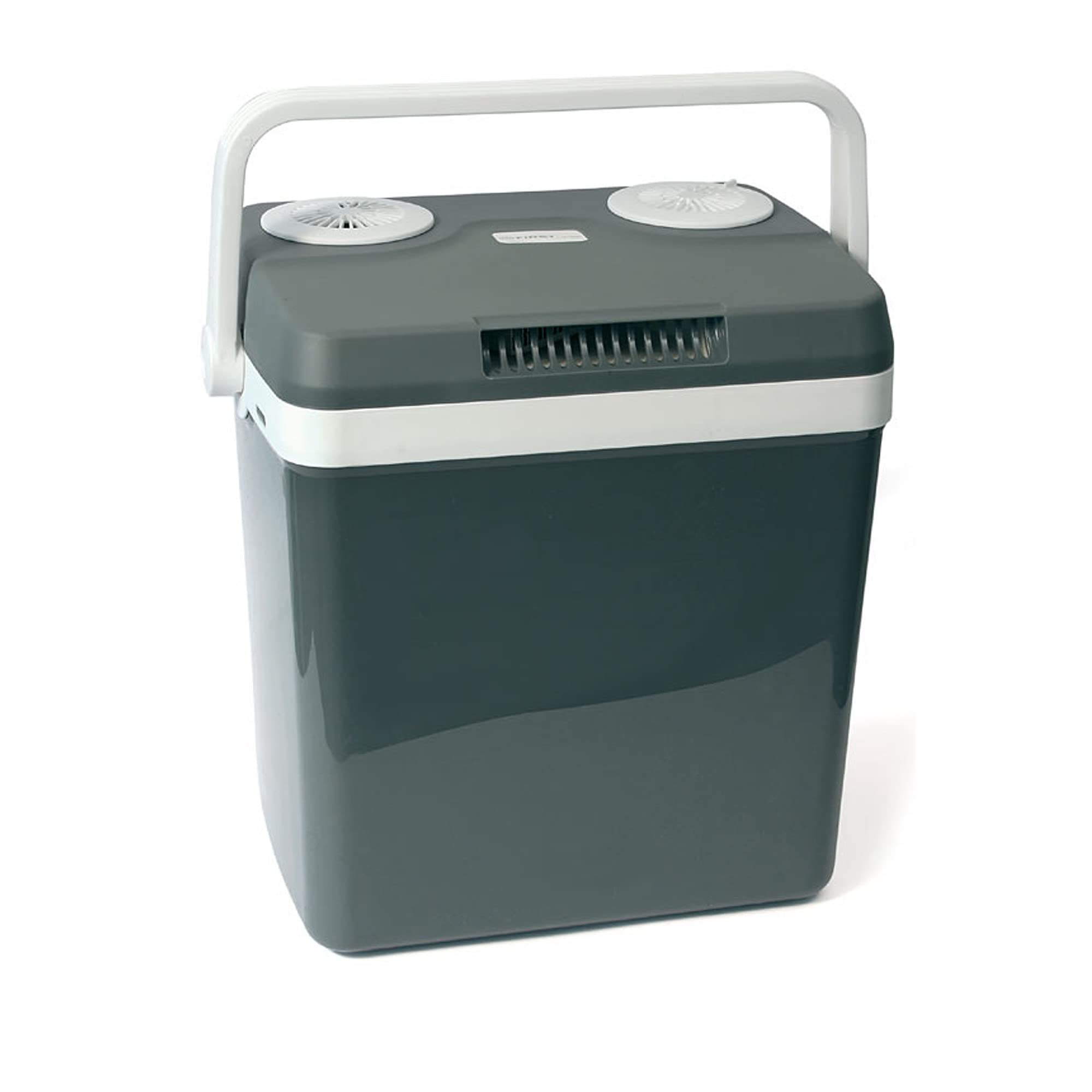 Dino KRAFTPAKET 131001 lodówka turystyczna 12 V, 230 V (ciepło i chłodzenie), wysokość: 44 cm, rozmiar: 32 l (netto), elektryczna lodówka do samochodu, łodzi, na kemping, A++ z trybem ECO