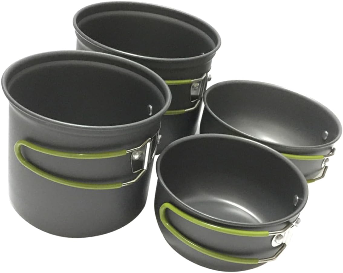 GANAZONO Four Cooking Utensils Camping Accessories Pans Motorhome Outdoor Kitchen Gadgets Camping Stove Tin Camp