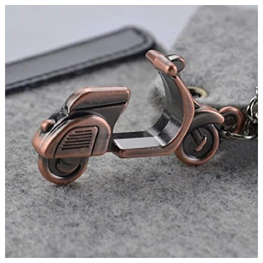 Llavero de metal con diseño de motocicleta Vespa