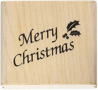 Art Stamps 21 x 33 mm Merry Christmas Inca Stamp, Black
