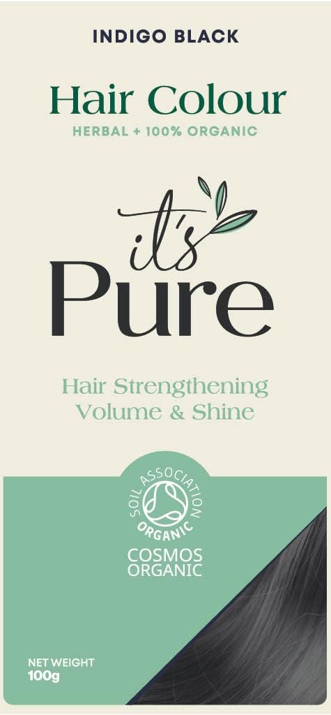 It's Pure Organics Organic Hair Dye - Herbal Hair Colour Indigo Black by