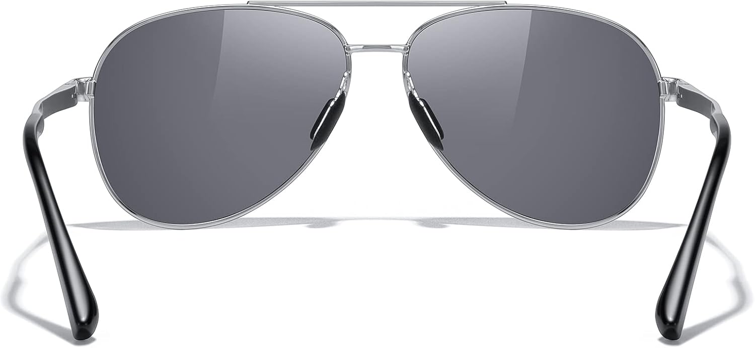 MERRY'S Aviator Sunglasses for Men Women - Polarized Driving Sun glasses Mirrored Lens UV 400 Protection 58 MM - Image 5