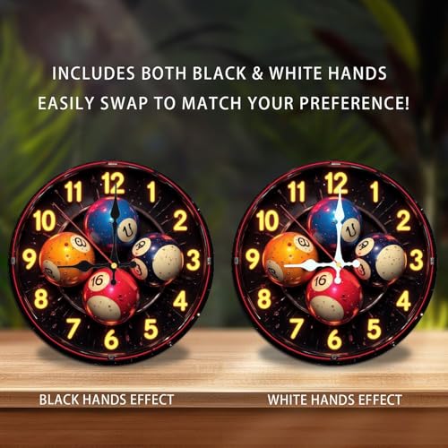 Reloj de pared de madera 10 pulgadas con movimiento silencioso miniatura 2