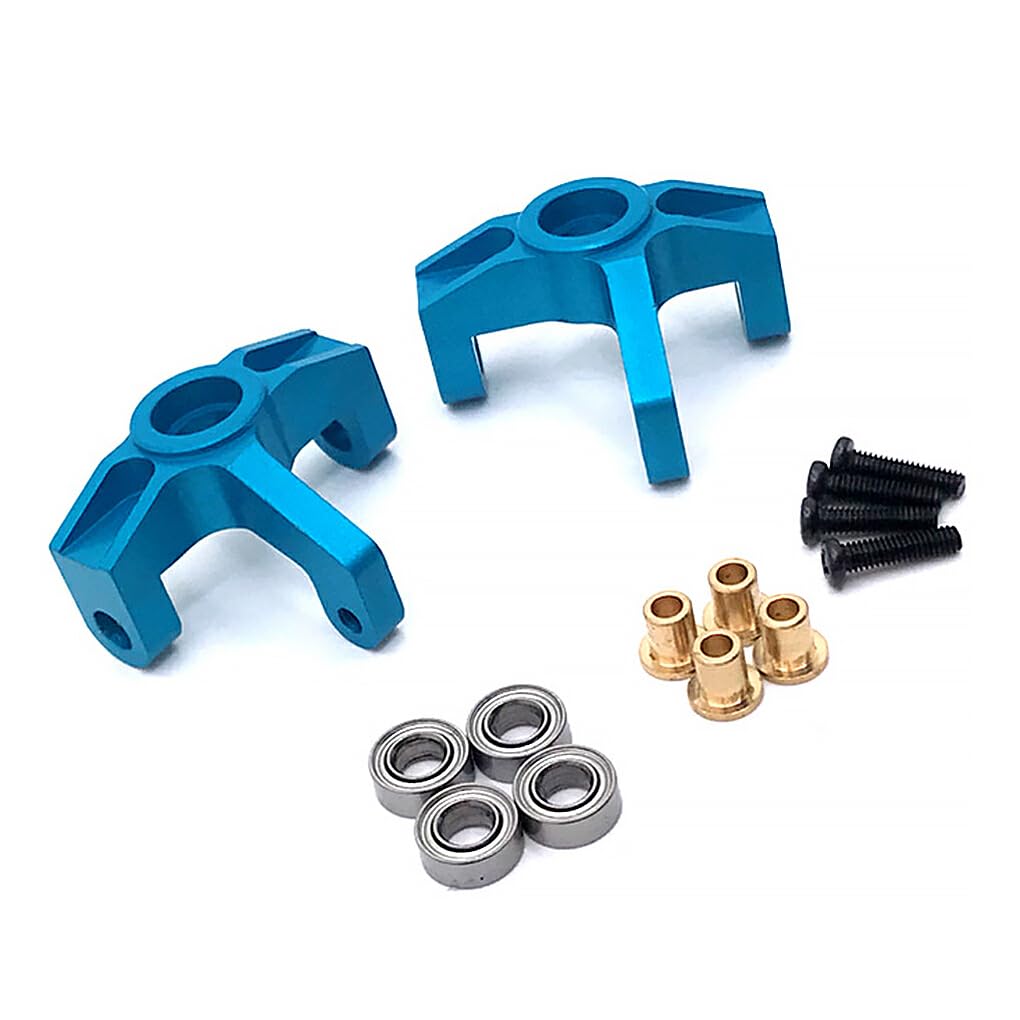 Brazos oscilantes Delanteros y Traseros, Modelo de Oruga, actualización de Tazas de dirección, Juego de Piezas de Repuesto para WLtoys 144001 144402 144010, Azul
