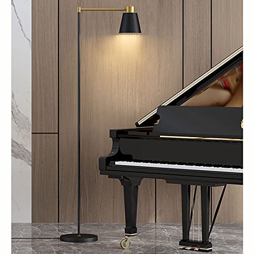 Lampadaire avec abat-jour noir salon lampe de sol moderne chambre - 6