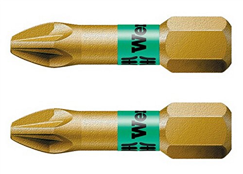 Wera Bit einfügen – kardierten Pack von 2 Pozidriv Tipp PZ 1 25 mm