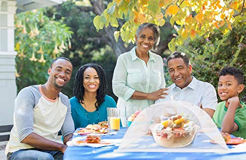 (6 Pack) Esfun Food Net Covers For Outside, 17"X 17" Large Outdoor Food Cover Mesh Screen Tents Umbrella Fly Food Covers For Picnics, Parties, Bbq, Camping, Reusable And Collapsible #TOP7