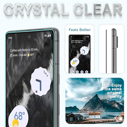 Image of FIRST MART Military-Grade Gorilla Tempered Glass Screen Protector Compatible For Google Pixel 7 (6.3 Inch) With Easy Installation Kit| Edge To Edge Coverage |Black