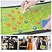 FOCCTS Magnetic Soccer Coaching Board, Football Coaching Board Coaches Clipboard Tactical with 26 Magnets, Dry Erase Marker, Eraser, Foldable and Portable Soccer Tactics Board