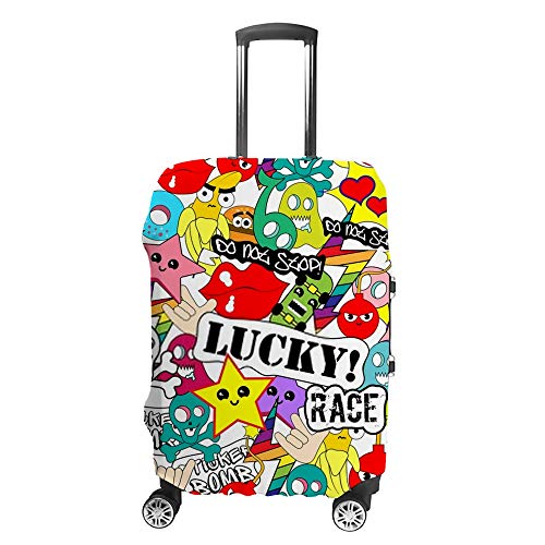 Housse de protection pour bagages de voyage coloré anti-rayures lavable en machine
