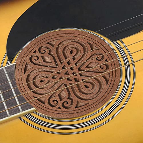 Yupvm Guitar Wooden Soundhole Sound Hole Cover Block Feedback Buffer Mahogany Wood For Eq Acoustic Folk Guitars 7# 175585A2 #TOP3