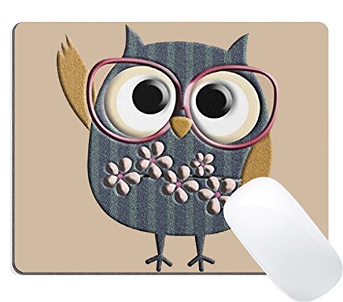 Wknoon Cute Cartoon Owl Mouse Pad Retro Personalized Design Vintage Owl Mouse Pads #TOP11