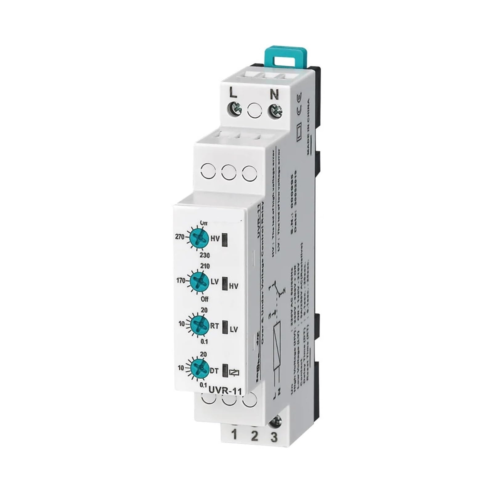 BALYDLUL UVR-11 220VAC MonoPhase Overvoltage & Undervoltage Protection Relay