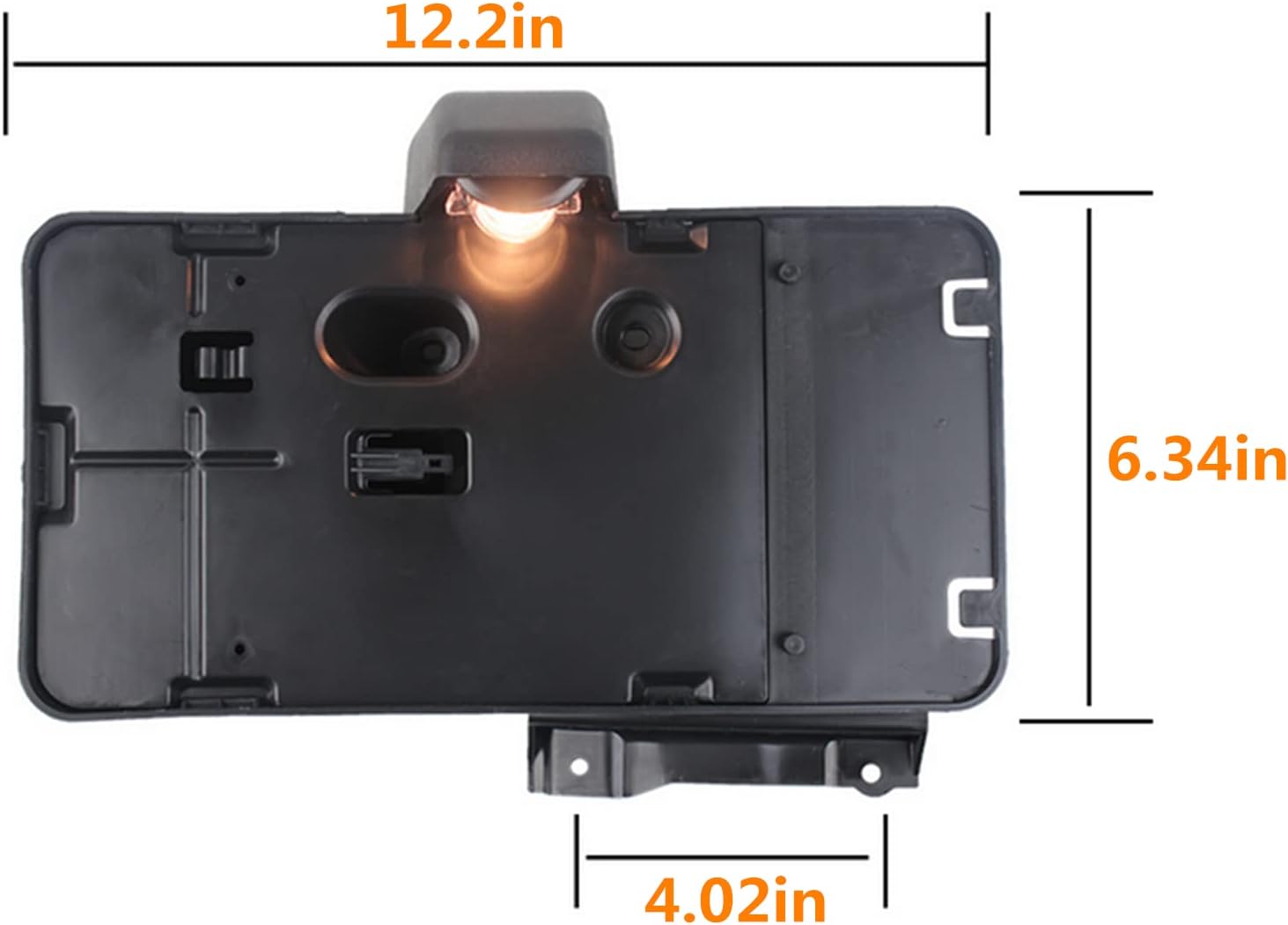 Rear License Plate Holde,License Frames Tag Bracket Relocation Mount Black with Lamp Replacement for Wrangler JK JKU 2007-2017 (Black)