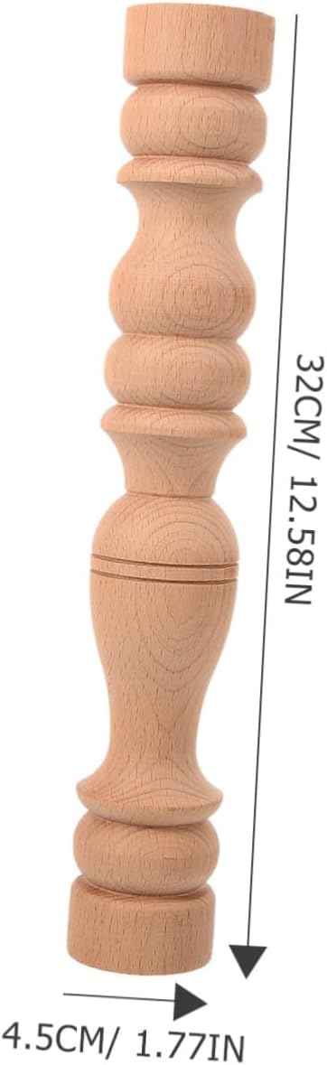 Carved Solid Wood Roman Column Post for Cabinet Decoration and Furniture Accessories Unfinished Design for Versatile Use