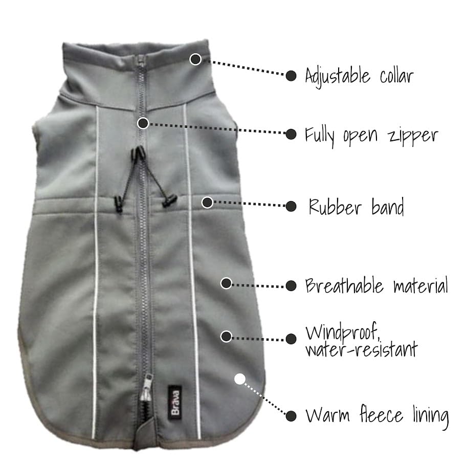 FINNERO Sport Softshell Hundejacke – Winddicht, reflektierend und fleecegefüttert, wasserabweisend und atmungsaktiv – XL, Rosa