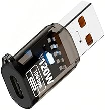 Morain Convertidor adaptador USB a tipo C de 120 W, carga rápida, transferencia de datos y sonido de 10 Gbps, adecuado para laptop