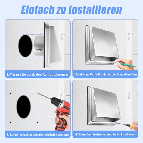 Grille de protection contre les intempéries en acier inoxydable