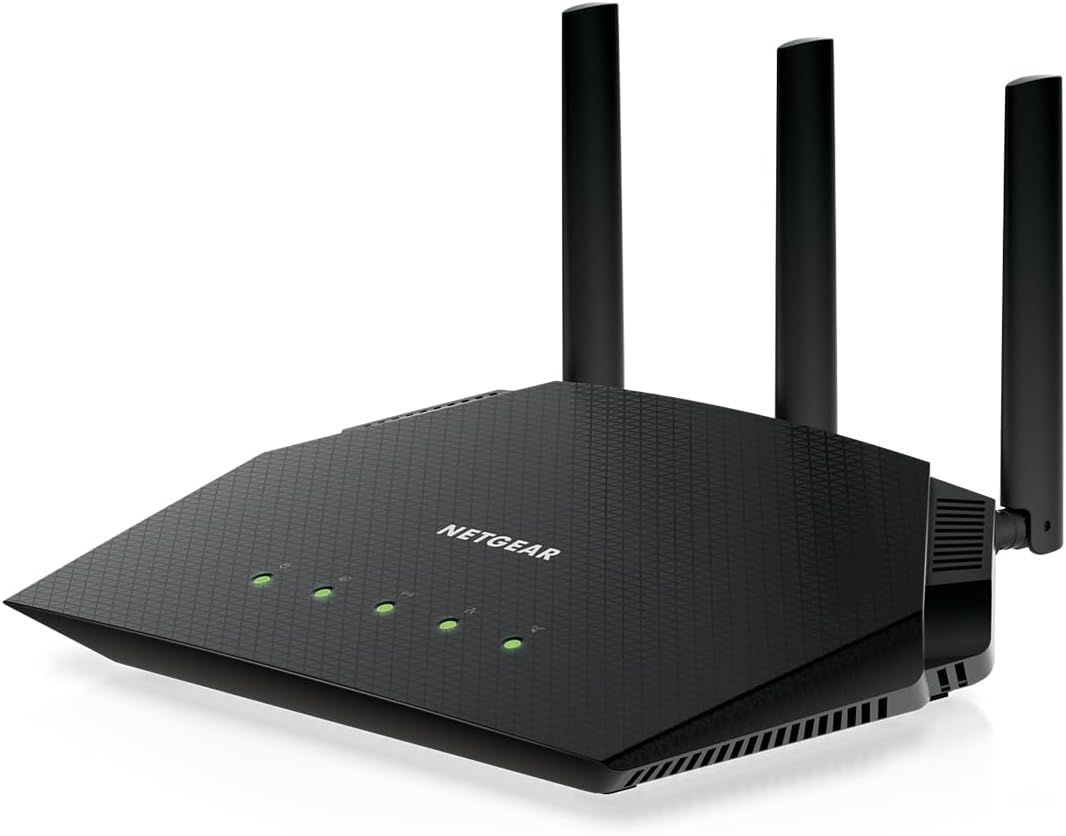 Nighthawk WiFi 6 Router (RAX36) – Router Only, AX3000 3 Gbps Wireless Speed – Dual-Band Gigabit Internet – Covers 2,000 sq. ft., 25 Devices – Built-in VPN, USB 3.0, Gaming