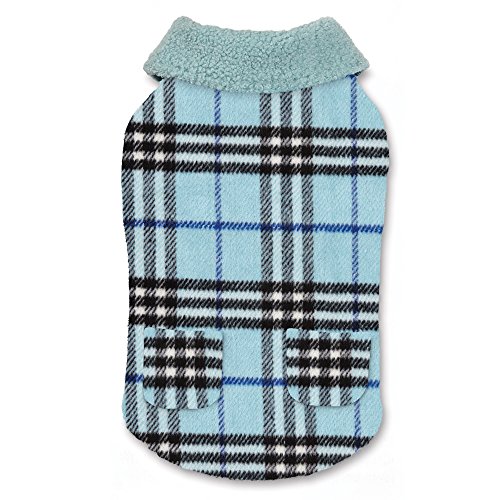 Zack & Zoey Elements Cuddle Plaid Coat, groß, blau Cover