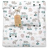 Totsy Baby Funda nordica Infantil 90x120 cm para Cuna 60 - algodón Saco nordico y Cubre de edredon Cama para niños y niñas Juego Fundas para edredón 90 x 120 cm con Almohada 60 x 40 cm Oeko-Tex