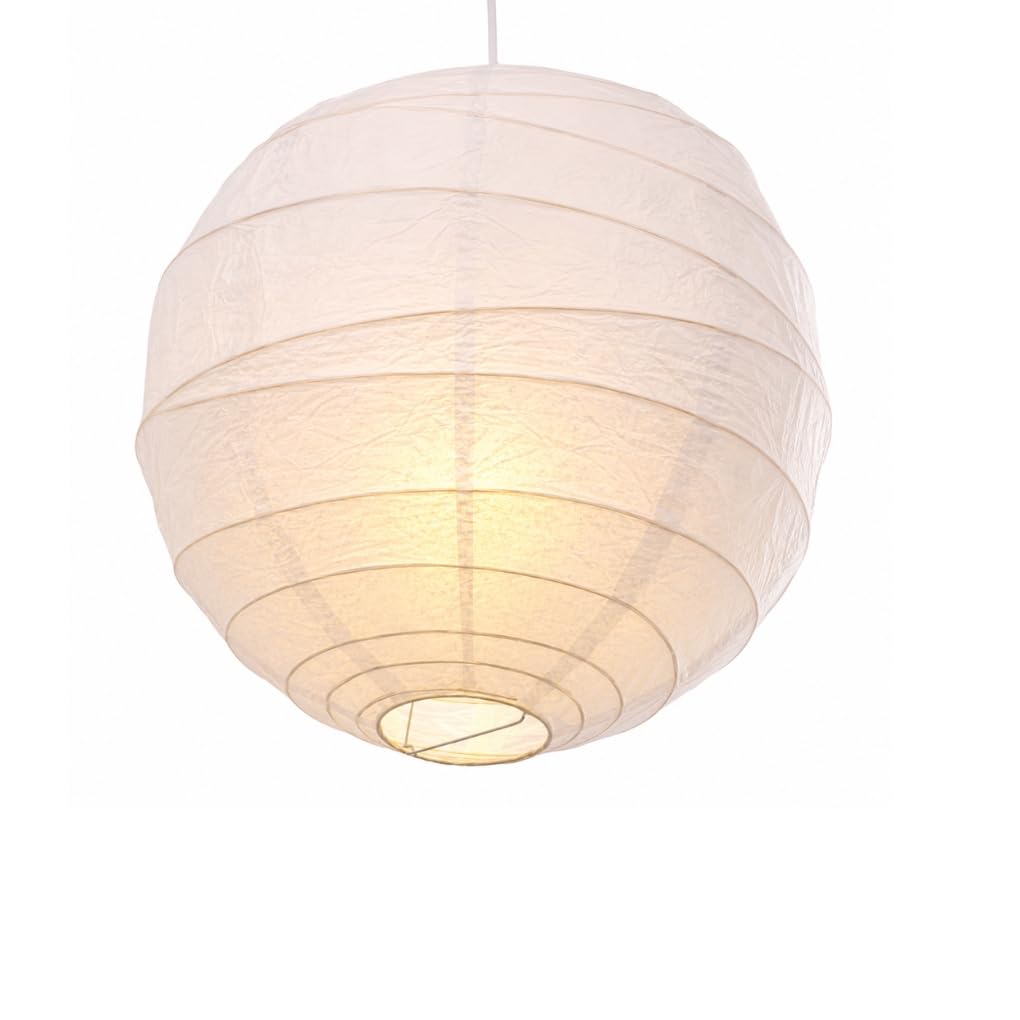Loxton Lighting White Irregular Faux Bamboo Paper Lanterns (, 14Inch/35Cm)