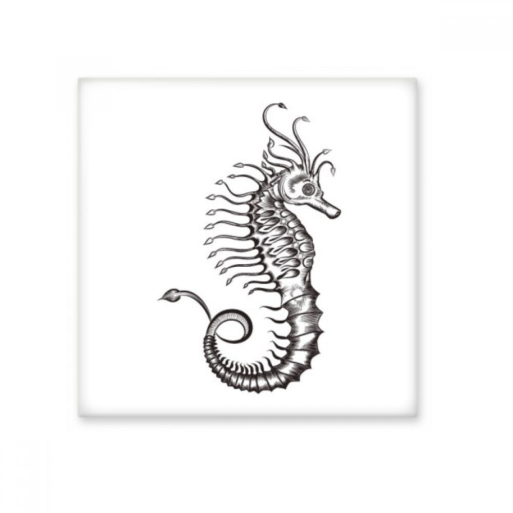 Cadeau décoration carrelage céramique hippocampe pour amoureux de l'océan